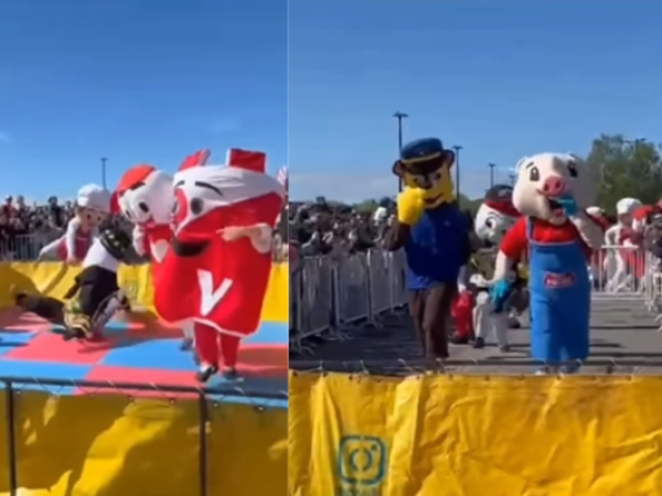 Bomberos celebran 150 años con una divertida carrera de corpóreos en Valdivia